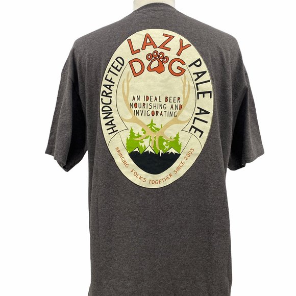 Lazy Dog Men's Gray Casual Short Sleeve Short Sleeve Graphic T-Shirt Size XL - Picture 4 of 6